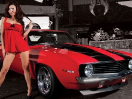 Camaro SS and hottie (click to view)