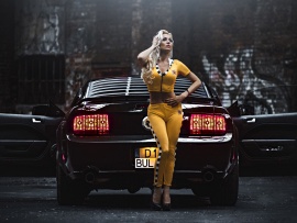 Hot Blonde and Mustang (click to view)