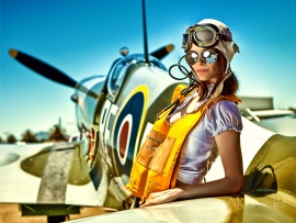 Spitfire girl pilot (click to view)