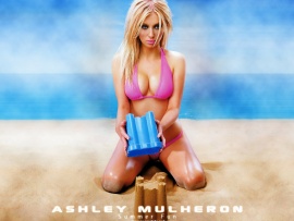 Ashley Mulheron pink bikini (click to view)
