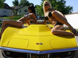 Bikini Babes and Corvette (click to view)