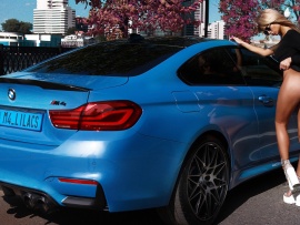 Fine ass babe and BMW M4 (click to view)