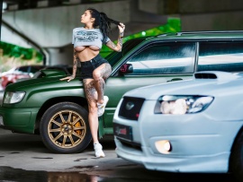 Subaru Forester and hot babe (click to view)