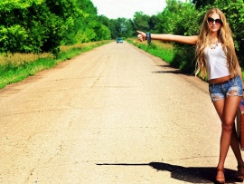 The sexy hitchhiker (click to view)