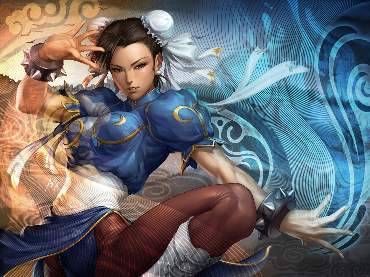 Dancing warrior girl wallpaper