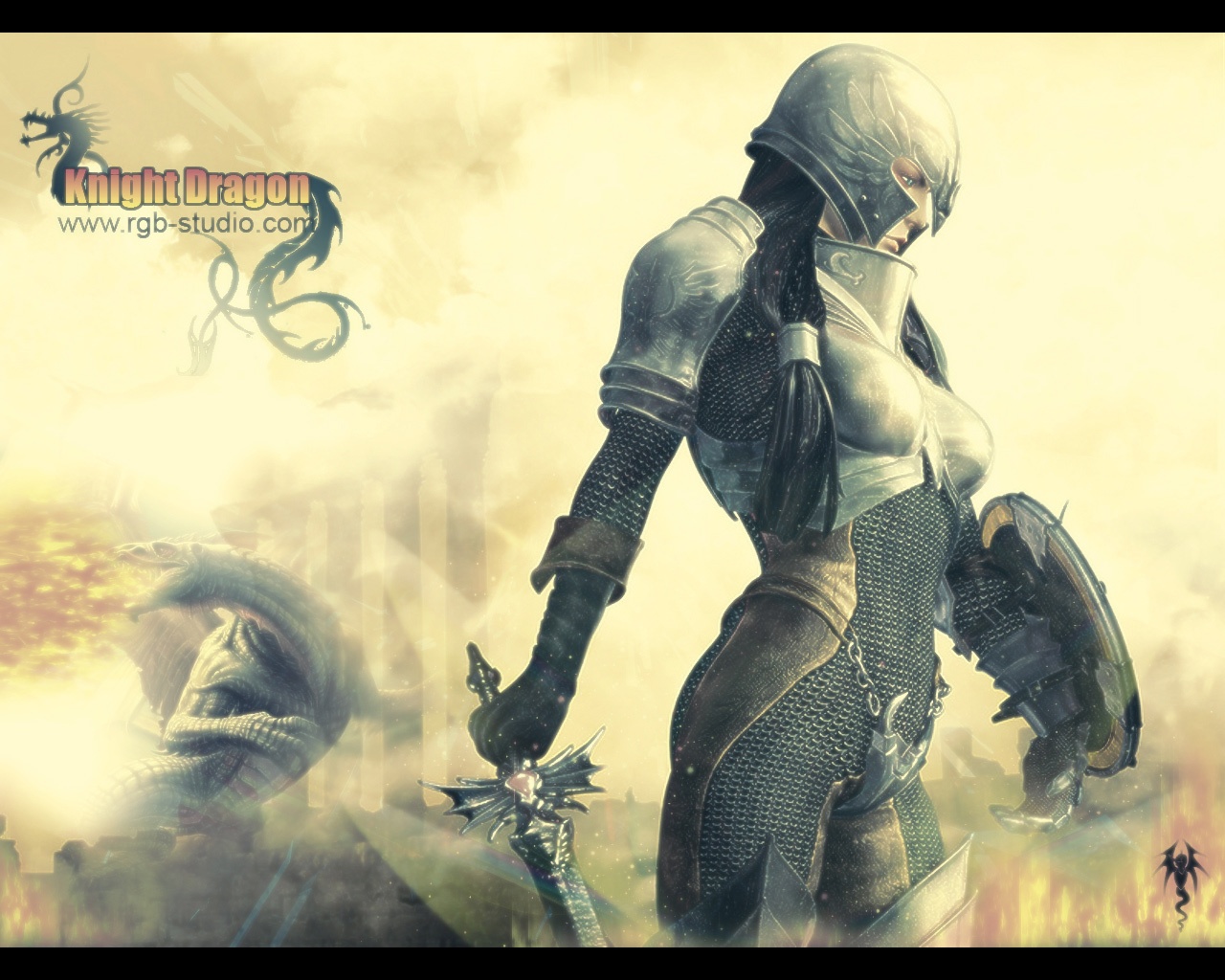 Knight Dragon wallpaper