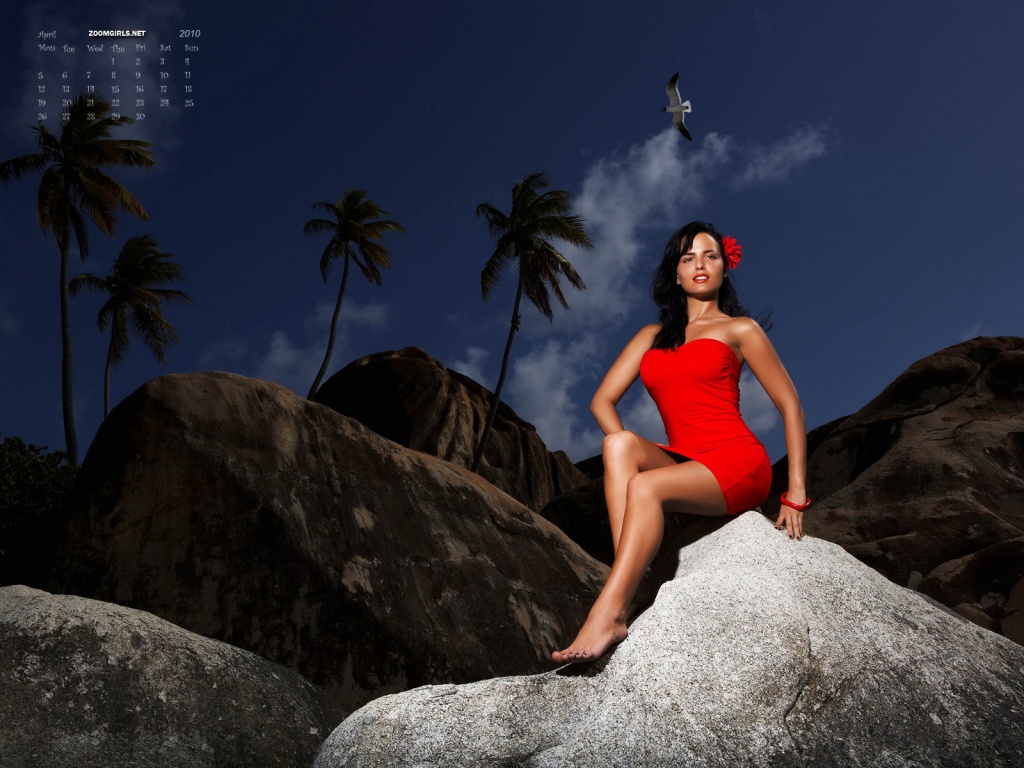 Miss Tuning 2010 Calendar April wallpaper