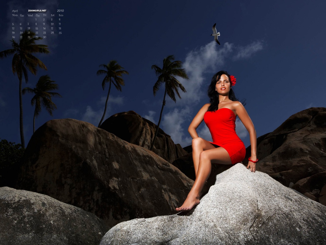 Miss Tuning 2010 Calendar April wallpaper